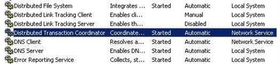 MSDTC run under NetworkService Windows Service Account