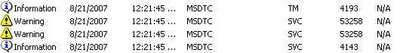 MSDTC Warning message when trying to enable Network DTC access