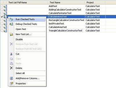 Visual Studio 2008 - Choose Method To Unit Test