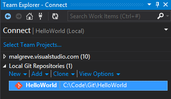 repository git visual studio open cloning getting code once double local team