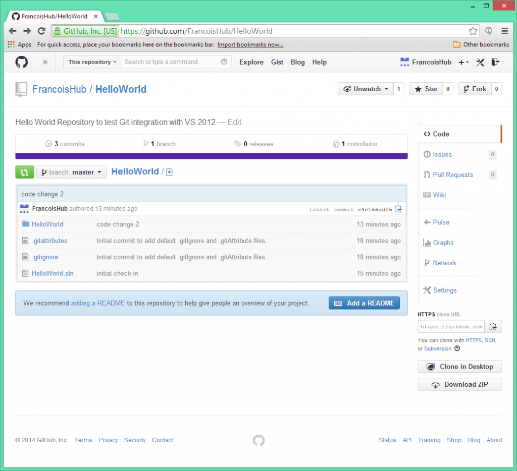 Visual Studio GitHub integration tutorial